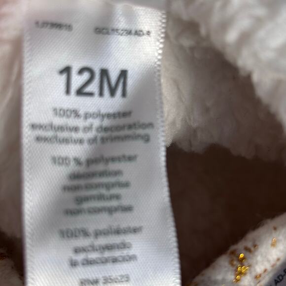 Just One You Carter’s Floral Baby Dress Sherpa Vest 12 Months Winter Holiday - Picture 7 of 7